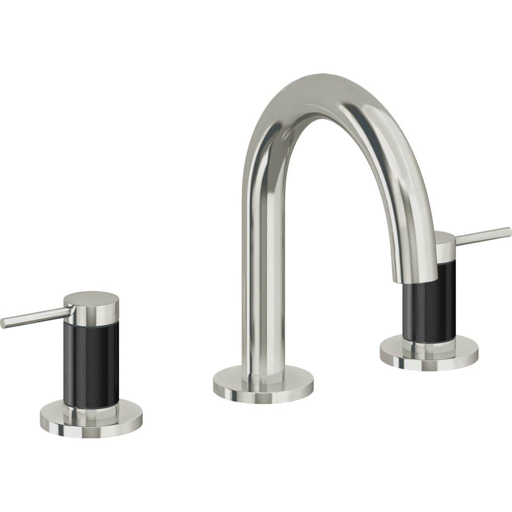 California Faucets - 8'' Widespread Lavatory Faucet with Completely Finished ZeroDrain - Polished Nickel Pvd