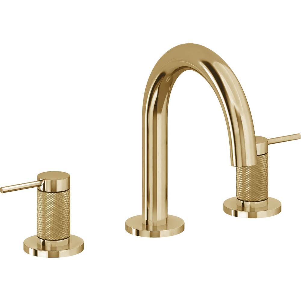 California Faucets - 8'' Widespread Lavatory Faucet with ZeroDrain - French Gold Pvd