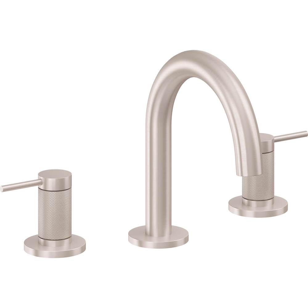 California Faucets - 8'' Widespread Lavatory Faucet with Completely Finished ZeroDrain - Satin Nickel