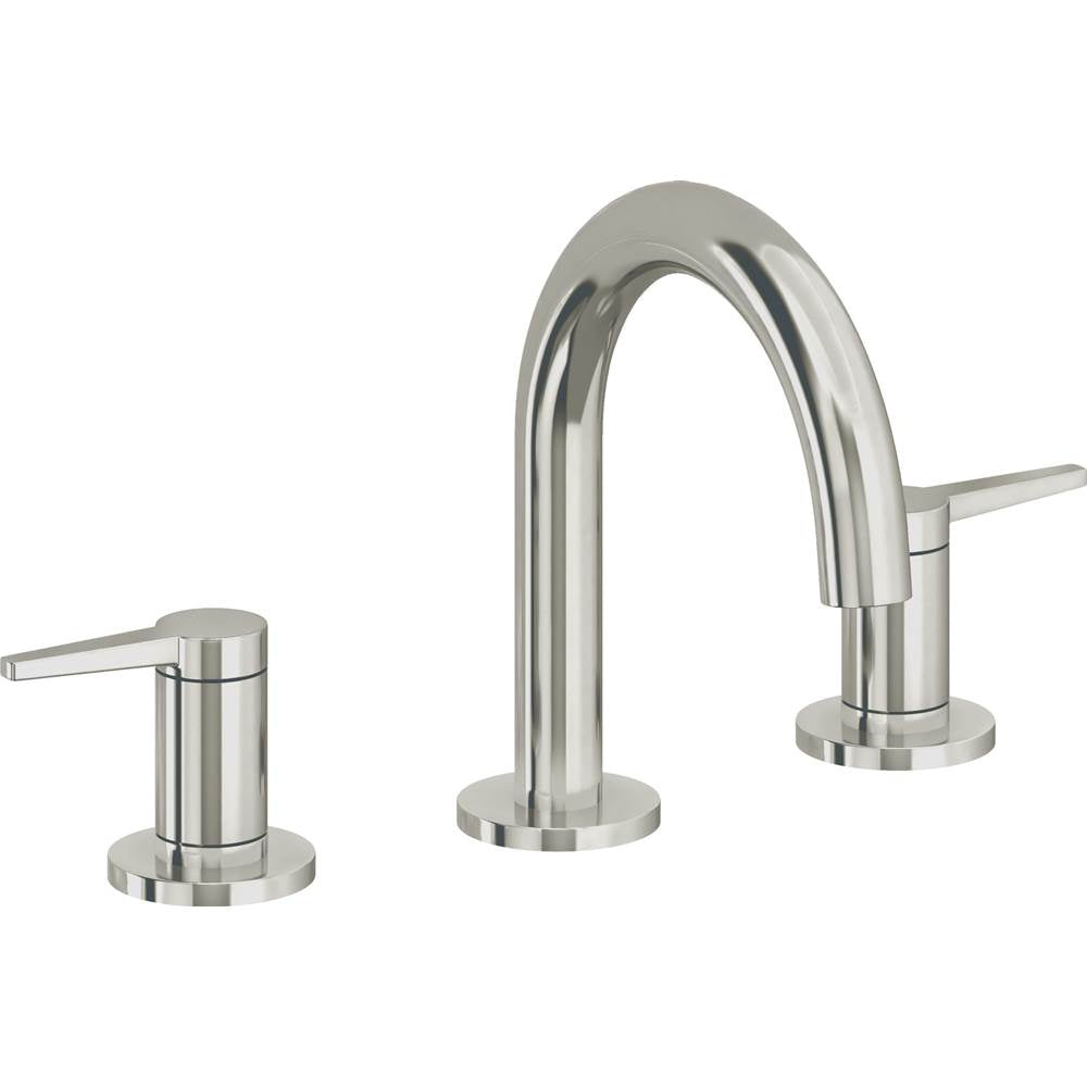 California Faucets - 8'' Widespread Lavatory Faucet with ZeroDrain - Polished Nickel Pvd