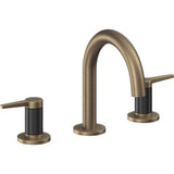 California Faucets - 8'' Widespread Lavatory Faucet with Completely Finished ZeroDrain - Antique Brass Flat