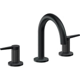 California Faucets - 8'' Widespread Lavatory Faucet with Completely Finished ZeroDrain - Carbon Pvd