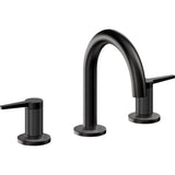 California Faucets - 8'' Widespread Lavatory Faucet with Completely Finished ZeroDrain - Matte Black