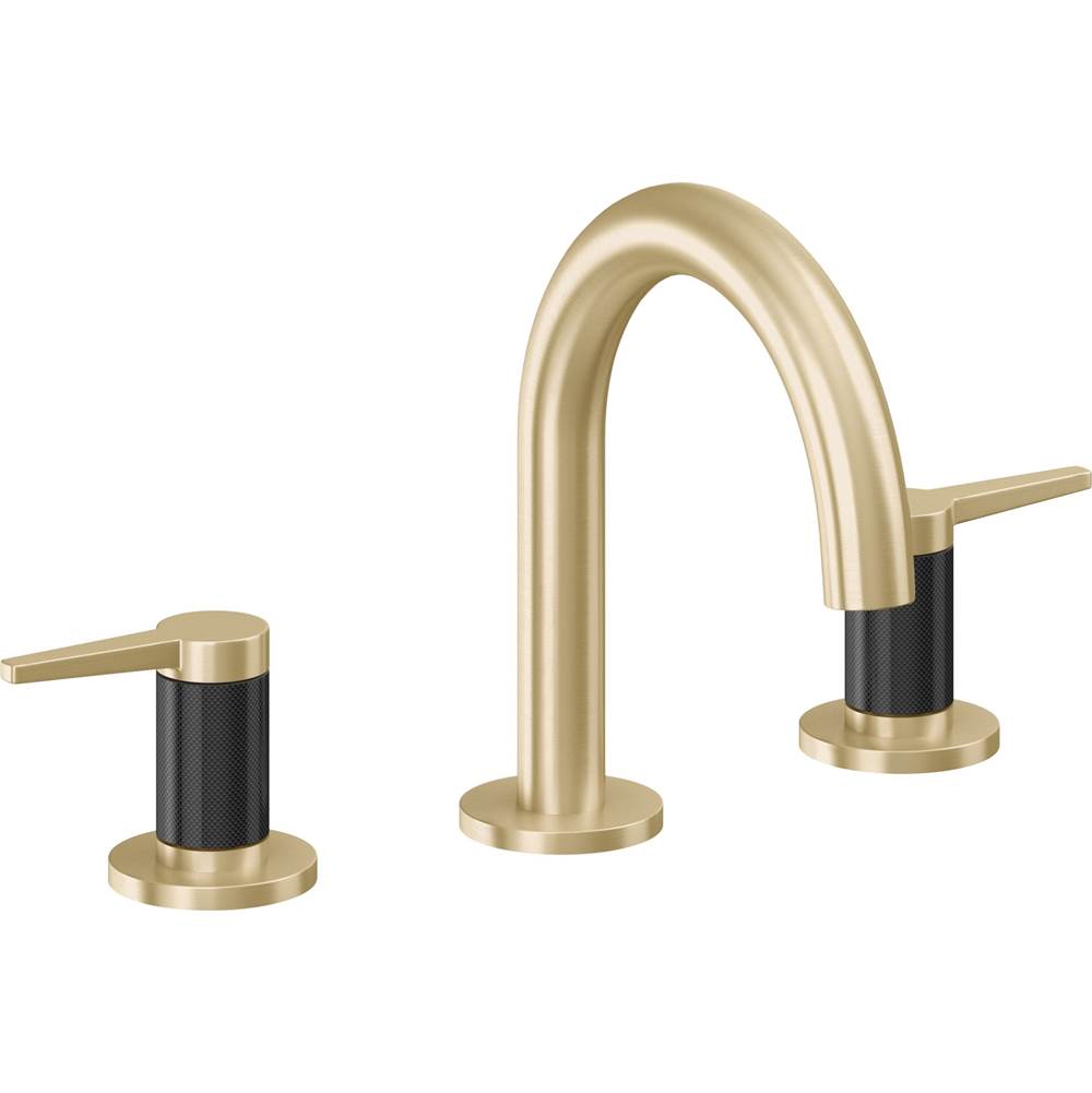 California Faucets - 8'' Widespread Lavatory Faucet with ZeroDrain - Satin Brass Pvd