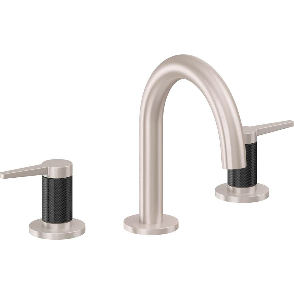 California Faucets - 8'' Widespread Lavatory Faucet with Completely Finished ZeroDrain - Satin Nickel