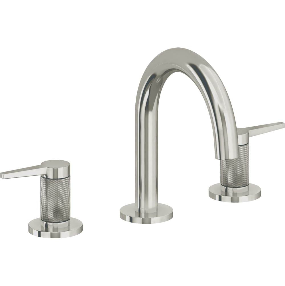 California Faucets - 8'' Widespread Lavatory Faucet with Completely Finished ZeroDrain - Polished Nickel Pvd