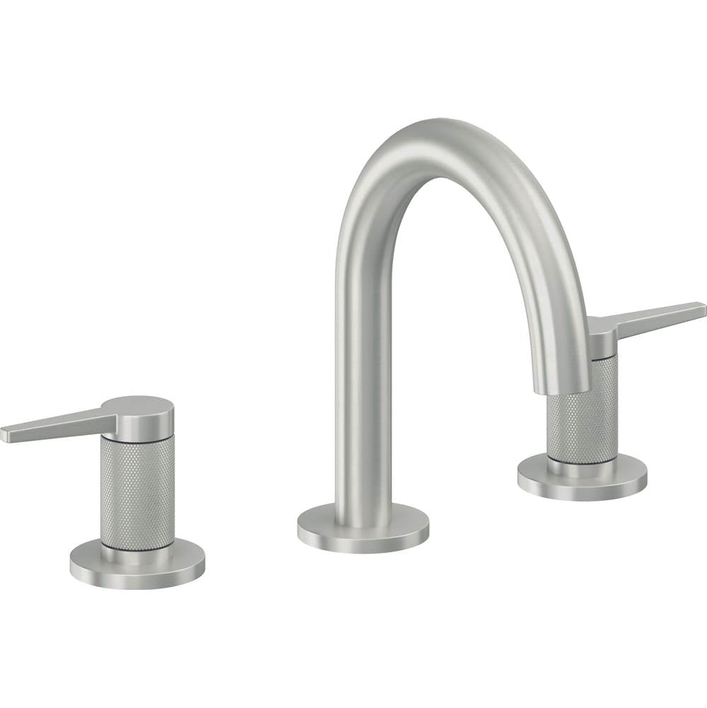 California Faucets - 8'' Widespread Lavatory Faucet with Completely Finished ZeroDrain - Satin Chrome Pvd