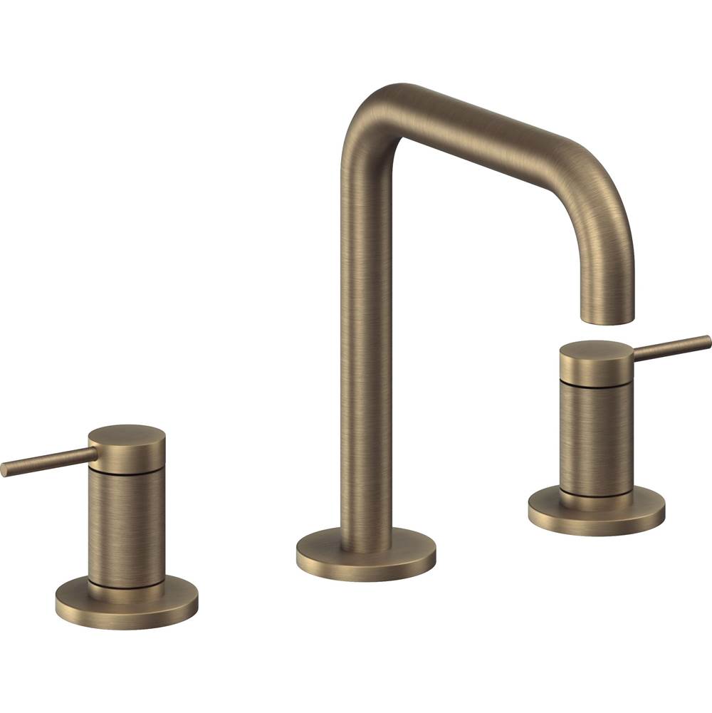 California Faucets - 8'' Widespread Lavatory Faucet - Antique Brass Flat