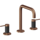 California Faucets - 8'' Widespread Lavatory Faucet with Completely Finished ZeroDrain - Antique Copper Flat