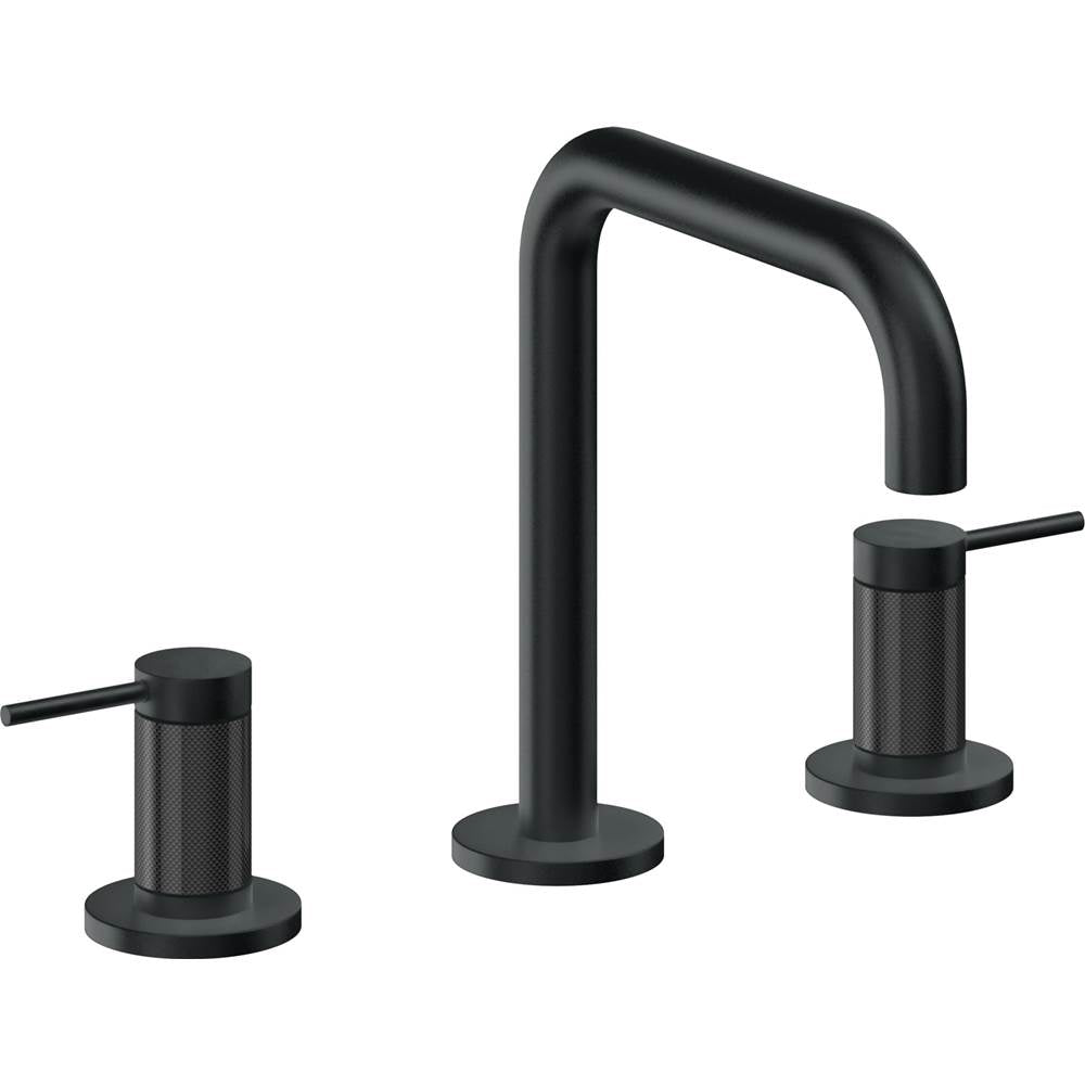 California Faucets - 8'' Widespread Lavatory Faucet with Completely Finished ZeroDrain - Carbon Pvd