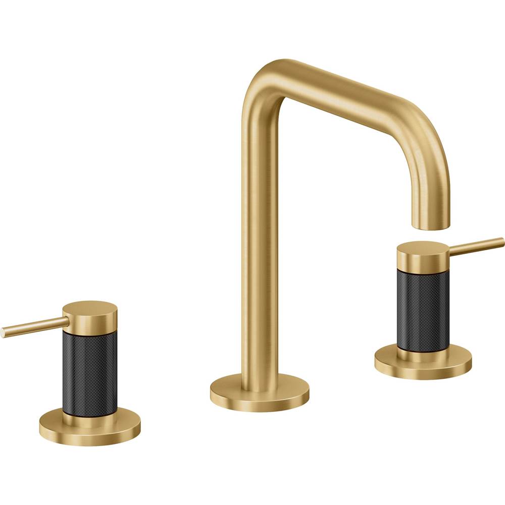 California Faucets - 8'' Widespread Lavatory Faucet with Completely Finished ZeroDrain - Lifetime Satin Gold Pvd