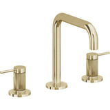 California Faucets - 8'' Widespread Lavatory Faucet with ZeroDrain - Polished Brass Uncoated