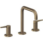 California Faucets - 8'' Widespread Lavatory Faucet with Completely Finished ZeroDrain - Antique Brass Flat