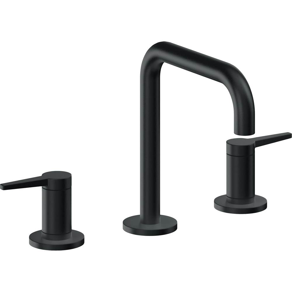 California Faucets - 8'' Widespread Lavatory Faucet with Completely Finished ZeroDrain - Carbon Pvd