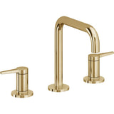 California Faucets - 8'' Widespread Lavatory Faucet with Completely Finished ZeroDrain - French Gold Pvd