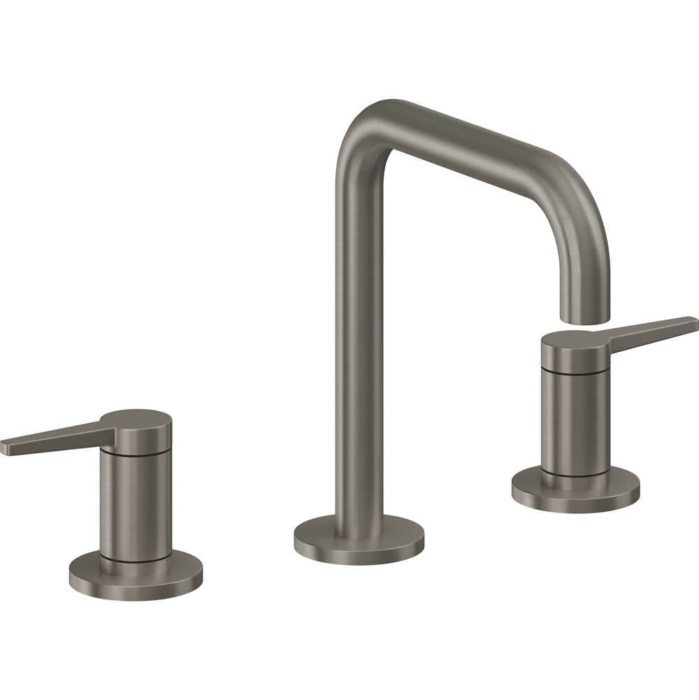 California Faucets - 8'' Widespread Lavatory Faucet with Completely Finished ZeroDrain - Graphite Pvd