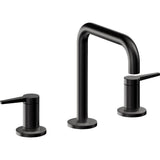 California Faucets - 8'' Widespread Lavatory Faucet with Completely Finished ZeroDrain - Matte Black