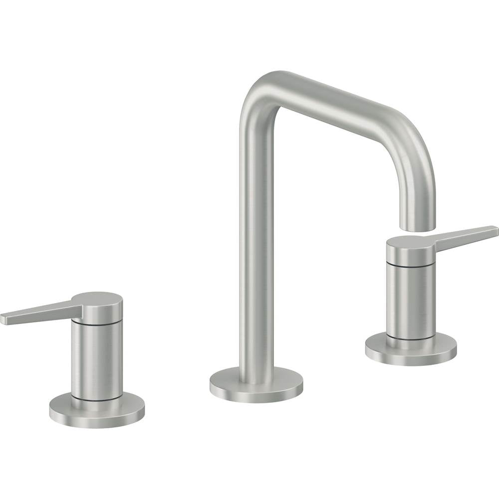 California Faucets - 8'' Widespread Lavatory Faucet with Completely Finished ZeroDrain - Satin Chrome Pvd