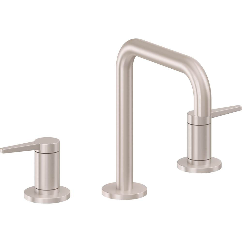 California Faucets - 8'' Widespread Lavatory Faucet with Completely Finished ZeroDrain - Satin Nickel