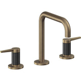 California Faucets - 8'' Widespread Lavatory Faucet with ZeroDrain - Antique Brass Flat