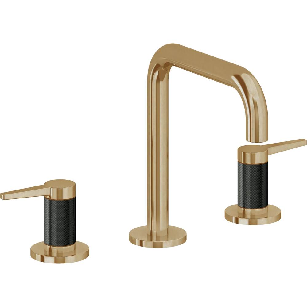 California Faucets - 8'' Widespread Lavatory Faucet with Completely Finished ZeroDrain - Burnished Brass Uncoated