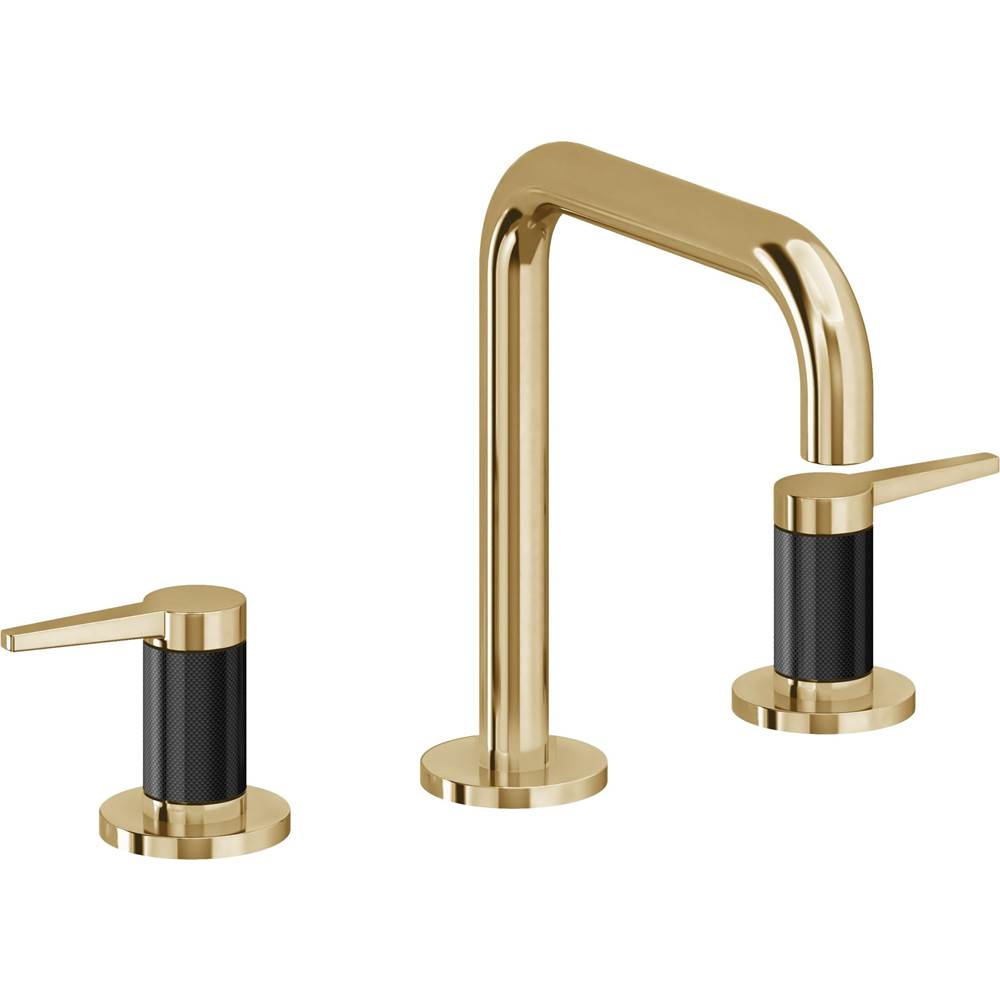 California Faucets - 8'' Widespread Lavatory Faucet with Completely Finished ZeroDrain - French Gold Pvd