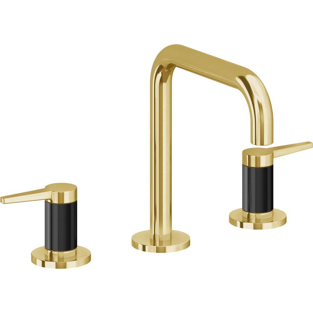 California Faucets - 8'' Widespread Lavatory Faucet with Completely Finished ZeroDrain - Lifetime Polished Gold Pvd