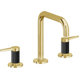 California Faucets - 8'' Widespread Lavatory Faucet with ZeroDrain - Lifetime Polished Gold Pvd