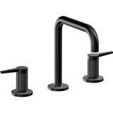California Faucets - 8'' Widespread Lavatory Faucet with Completely Finished ZeroDrain - Matte Black