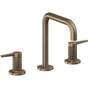 California Faucets - 8'' Widespread Lavatory Faucet with ZeroDrain - Antique Brass Flat