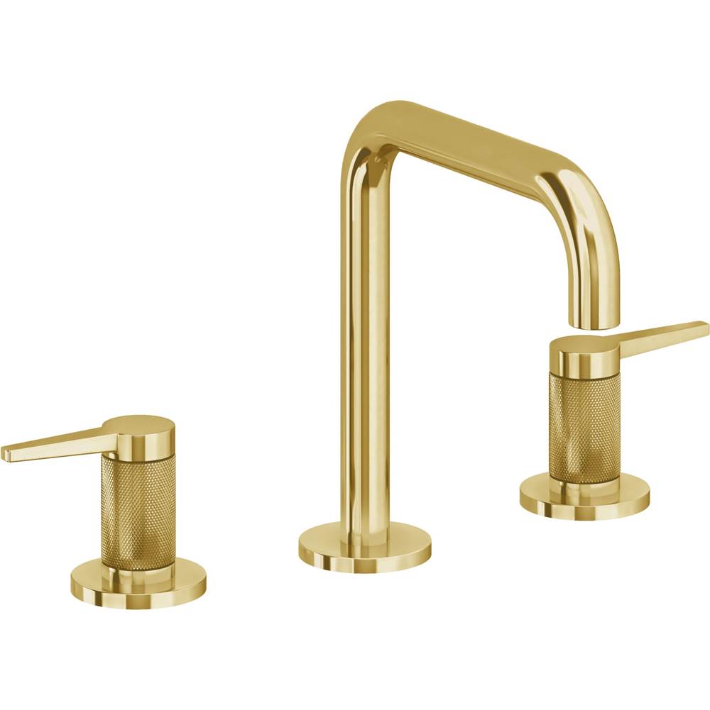 California Faucets - 8'' Widespread Lavatory Faucet - Lifetime Polished Gold Pvd