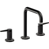 California Faucets - 8'' Widespread Lavatory Faucet with ZeroDrain - Matte Black