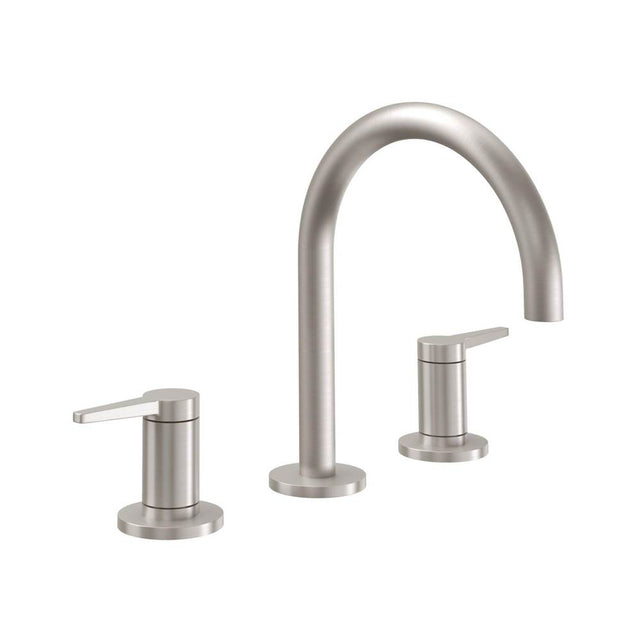 California Faucets - 8'' Widespread Lavatory Faucet with Completely Finished ZeroDrain - Gloss White