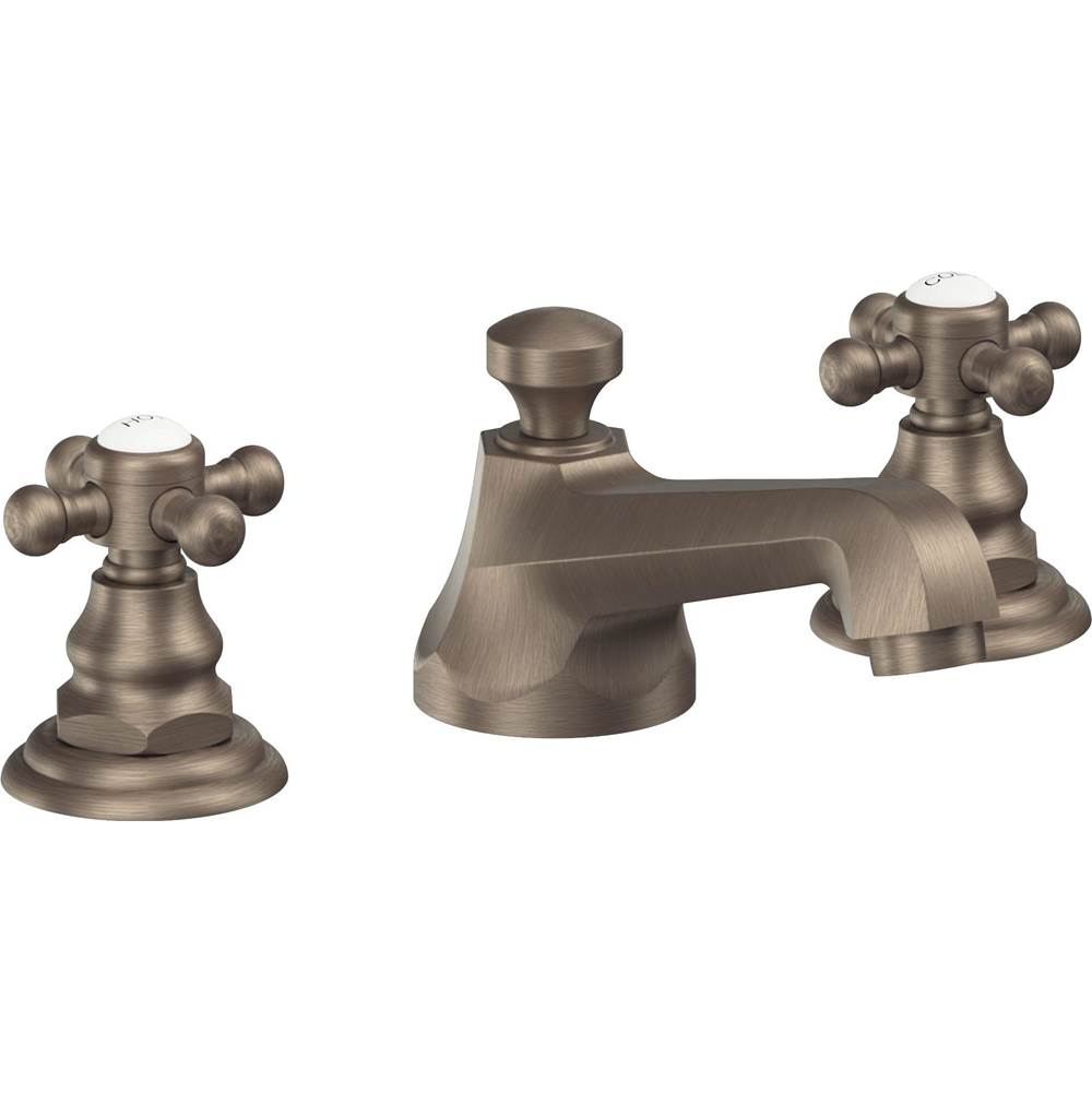 California Faucets - 8'' Widespread Lavatory Faucet - Antique Nickel Flat