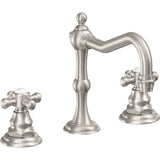 California Faucets - 8'' Widespread Lavatory Faucet with ZeroDrain - Ultra Stainless Steel Pvd