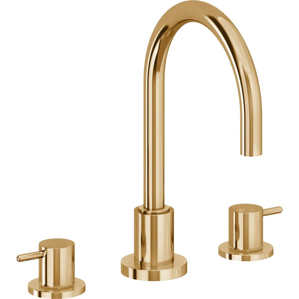 California Faucets - 8'' Widespread Lavatory Faucet with ZeroDrain - French Gold Pvd