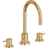 California Faucets - 8'' Widespread Lavatory Faucet with Completely Finished ZeroDrain - French Gold Pvd
