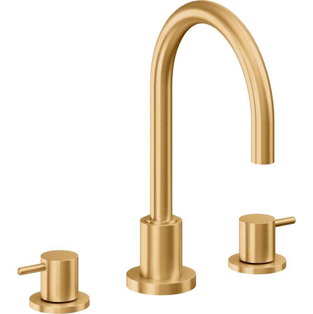 California Faucets - 8'' Widespread Lavatory Faucet - Lifetime Satin Gold Pvd