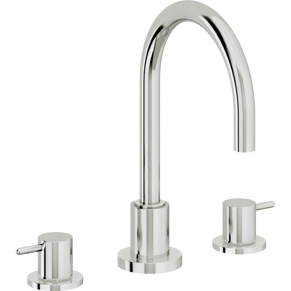California Faucets - 8'' Widespread Lavatory Faucet with ZeroDrain - Polished Chrome