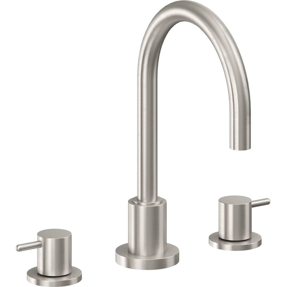 California Faucets - 8'' Widespread Lavatory Faucet - Ultra Stainless Steel Pvd