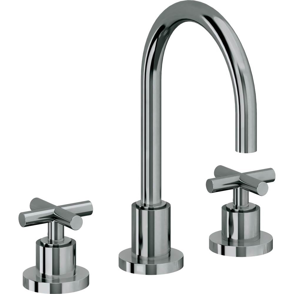 California Faucets - 8'' Widespread Lavatory Faucet with Completely Finished ZeroDrain - Black Nickel Pvd