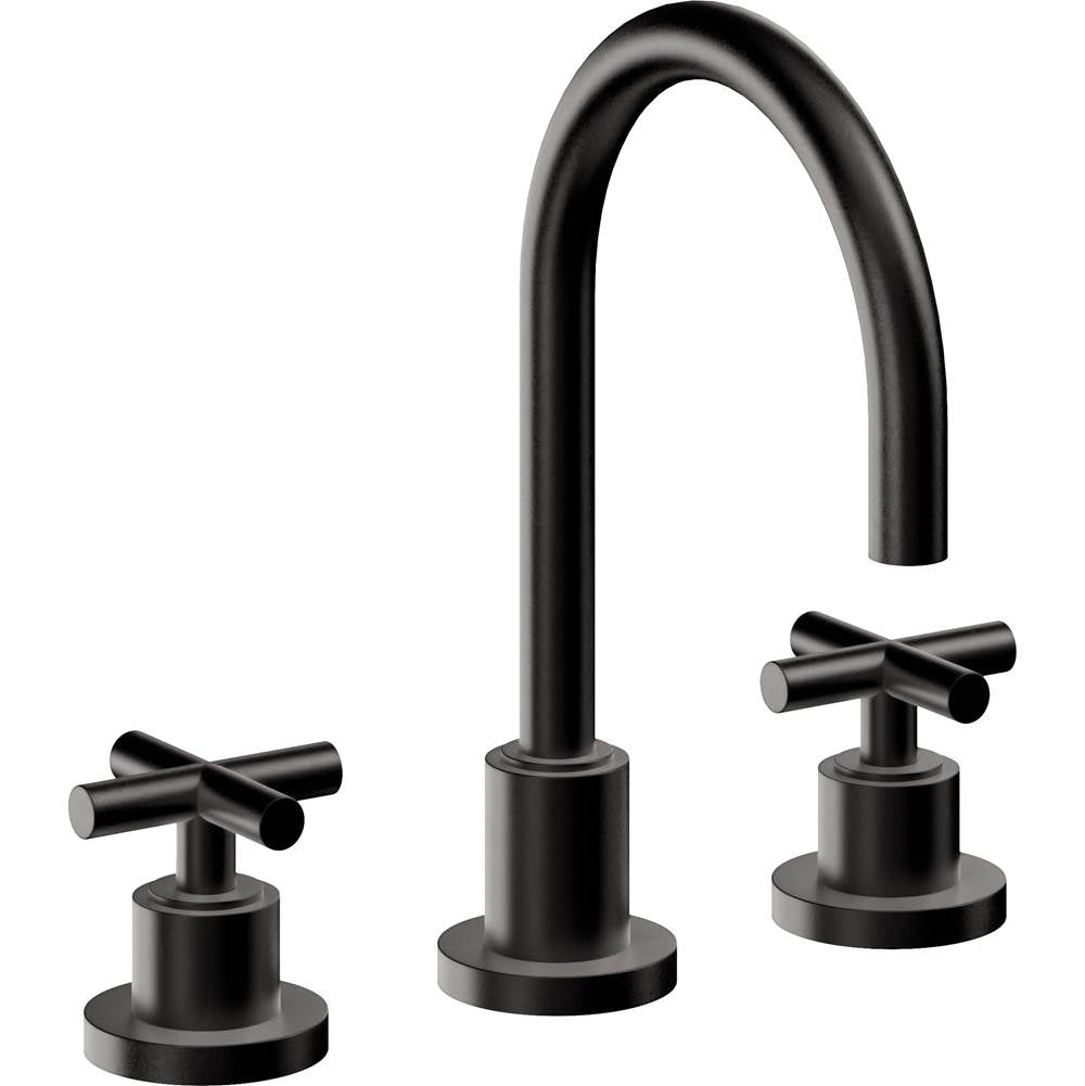 California Faucets - 8'' Widespread Lavatory Faucet - Matte Black