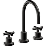 California Faucets - 8'' Widespread Lavatory Faucet with ZeroDrain - Matte Black