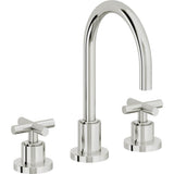 California Faucets - 8'' Widespread Lavatory Faucet with Completely Finished ZeroDrain - Polished Chrome