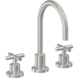 California Faucets - 8'' Widespread Lavatory Faucet with Completely Finished ZeroDrain - Satin Chrome Pvd