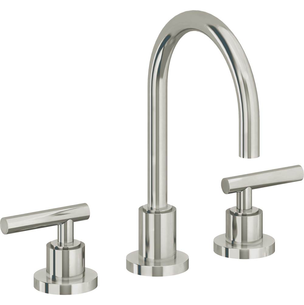 California Faucets - 8'' Widespread Lavatory Faucet with ZeroDrain - Polished Nickel Pvd