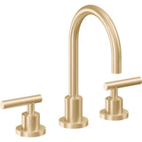 California Faucets - 8'' Widespread Lavatory Faucet with ZeroDrain - Satin Brass Pvd