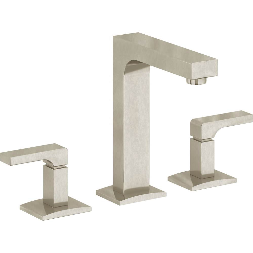 California Faucets - 8'' Widespread Lavatory Faucet with ZeroDrain - Burnished Nickel Uncoated
