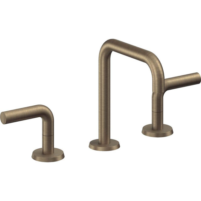California Faucets - 8'' Widespread Lavatory Faucet with Completely Finished ZeroDrain - Antique Brass Flat