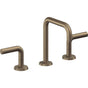 California Faucets - 8'' Widespread Lavatory Faucet with Completely Finished ZeroDrain - Antique Brass Flat
